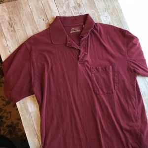 Heathered maroon polo